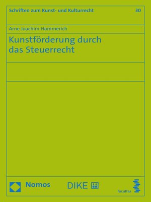 cover image of Kunstförderung durch das Steuerrecht